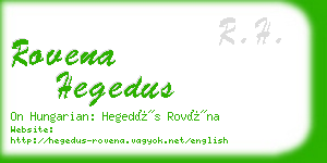 rovena hegedus business card